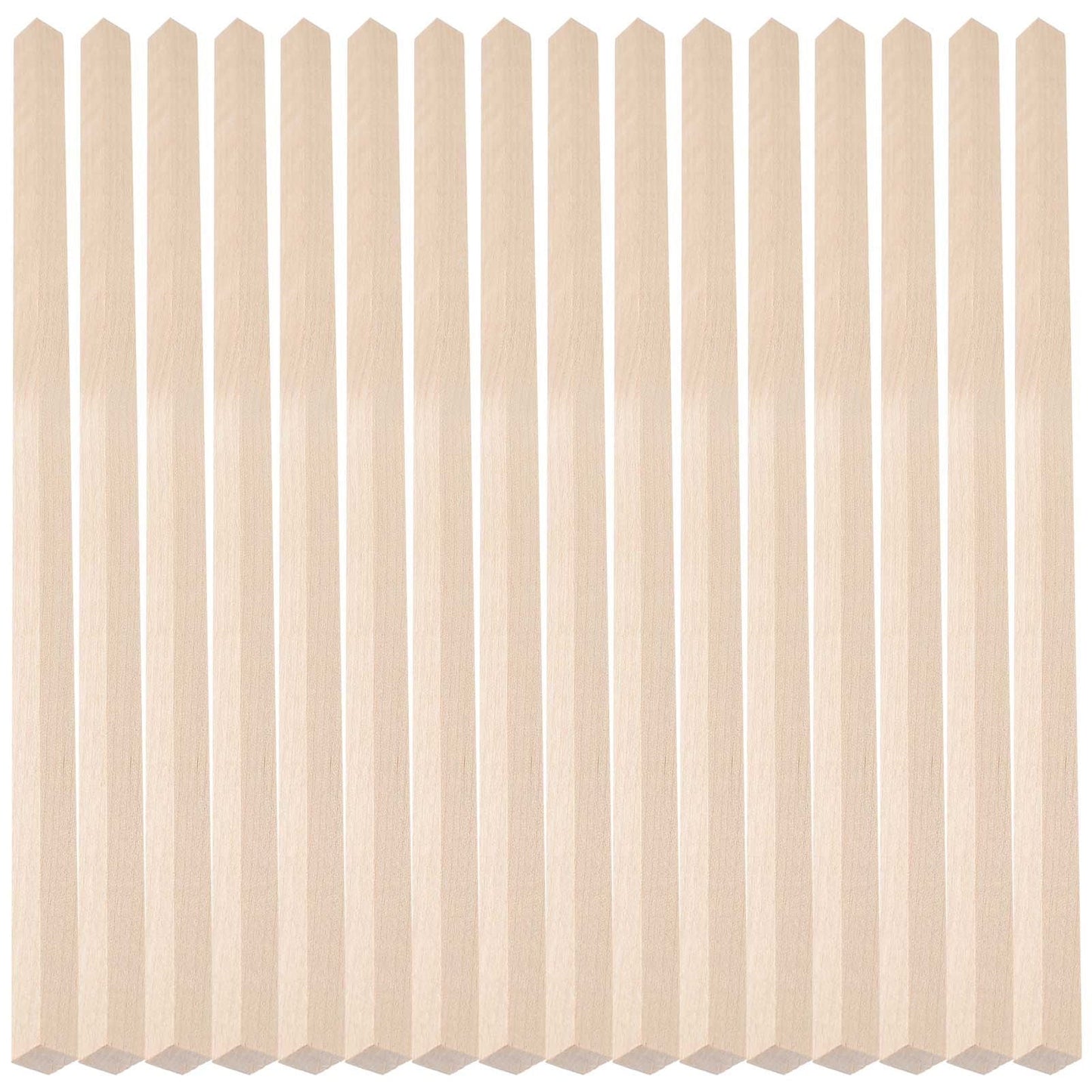 HOOWIFFY 20Pcs Beige Wooden Dowel 1.6X0.4X0.4In Square Dowels For.