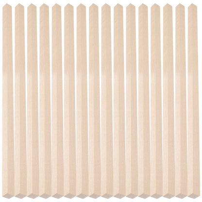 HOOWIFFY 20Pcs Beige Wooden Dowel 1.6X0.4X0.4In Square Dowels For.