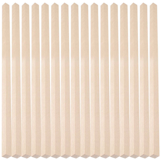 HOOWIFFY 20Pcs Beige Wooden Dowel 1.6X0.4X0.4In Square Dowels For.
