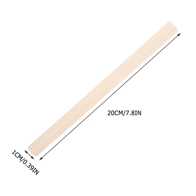 HOOWIFFY 20Pcs Beige Wooden Dowel 1.6X0.4X0.4In Square Dowels For Main Image