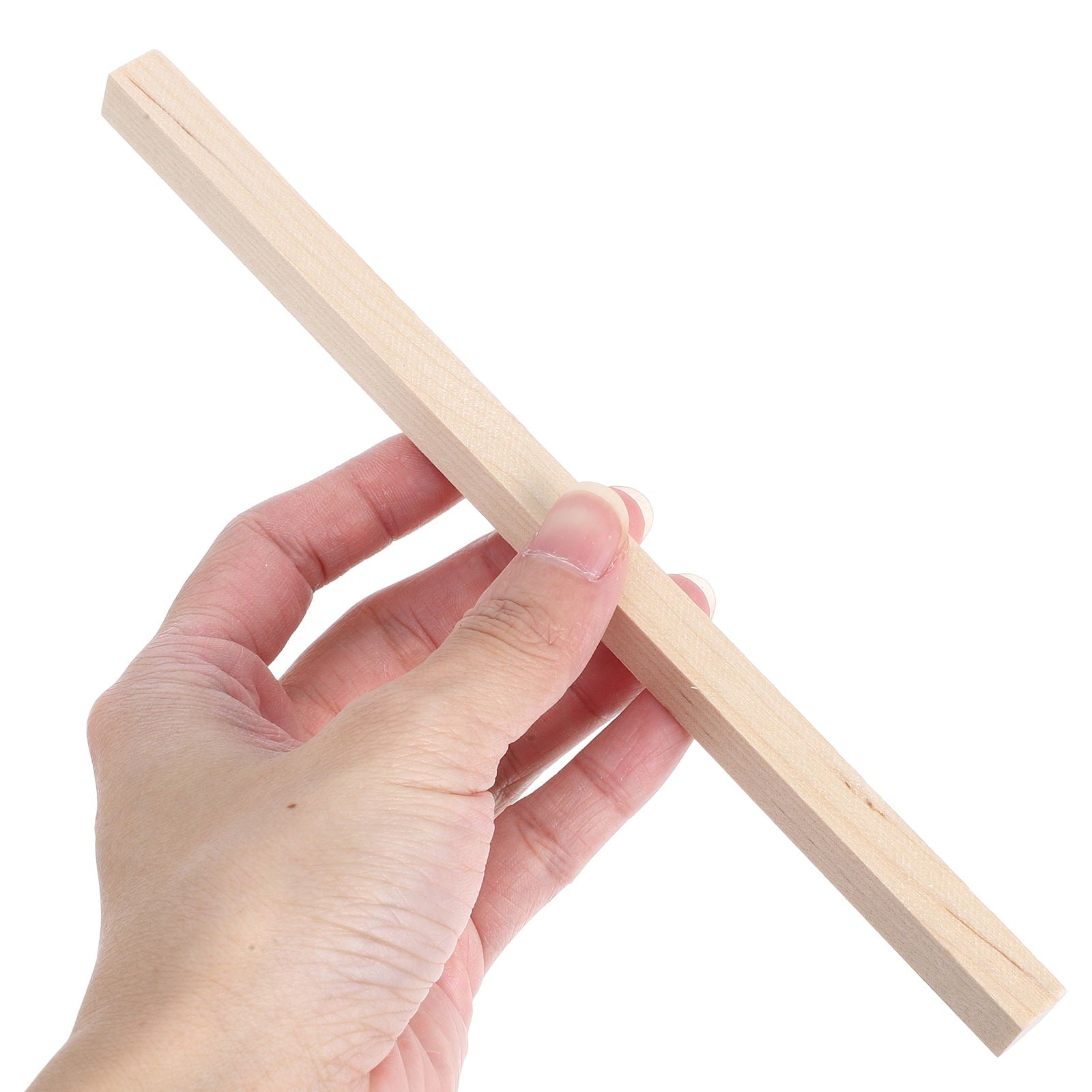 HOOWIFFY 20Pcs Beige Wooden Dowel 1.6X0.4X0.4In Square Dowels For.