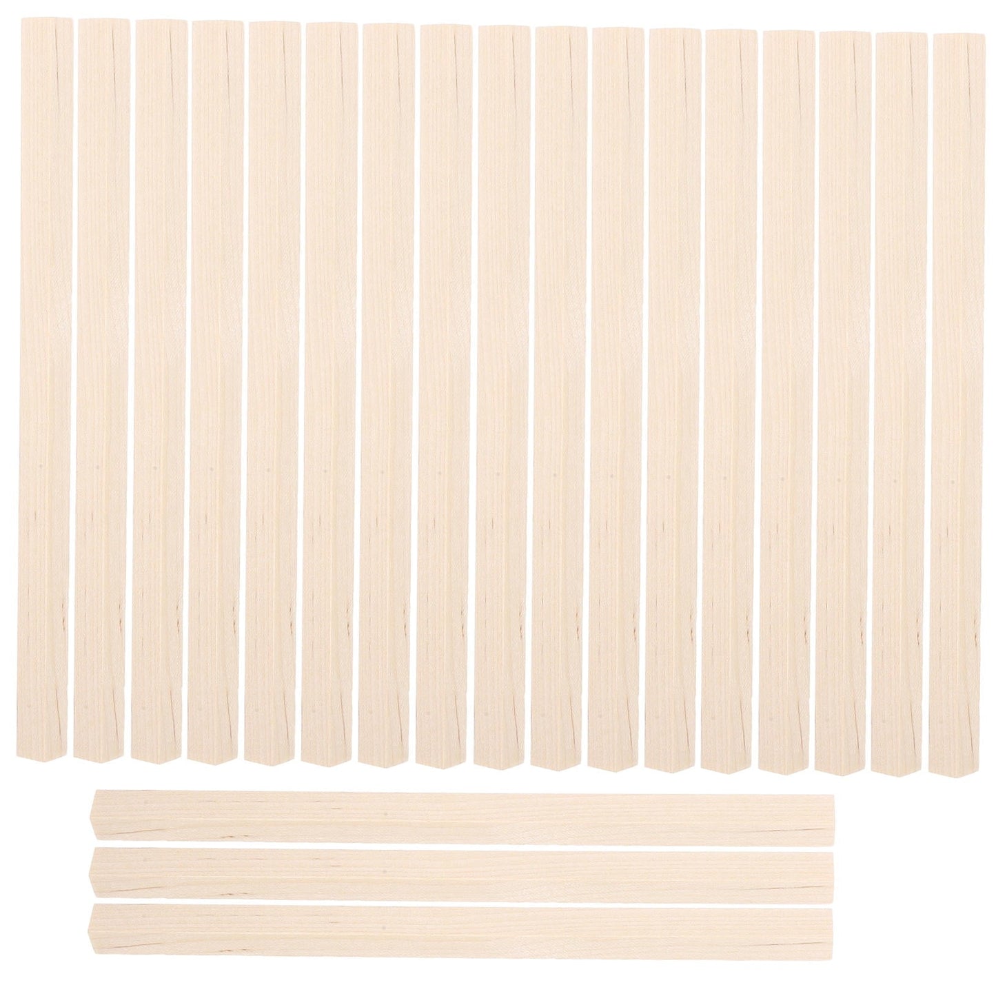 HOOWIFFY 20Pcs Beige Wooden Dowel 1.6X0.4X0.4In Square Dowels For.
