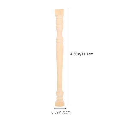HOOWIFFY Set of 8 Realistic Khaki Wood Pillars for Dollhouse Decoration and Craft Projects