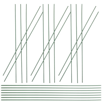 HOOWIFFY 100pcs Green Floral Wire Stems for Artificial Flowers Flexible and Bendable for Arrangements