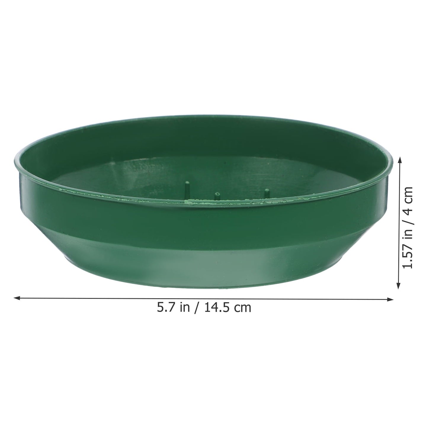 HOOWIFFY Green Plastic Flower Arrangement Plates 5.7 x 5.7 x 1.6 Inches Floral Craft Supplies for Decorations