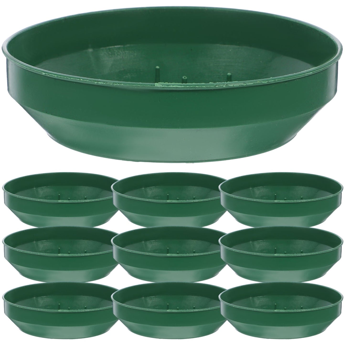 HOOWIFFY Green Plastic Flower Arrangement Plates 5.7 x 5.7 x 1.6 Inches Floral Craft Supplies for Decorations
