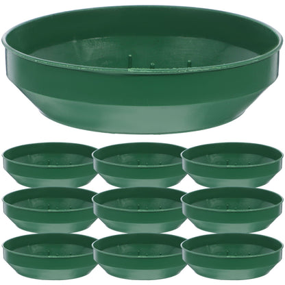 HOOWIFFY Green Plastic Flower Arrangement Plates 5.7 x 5.7 x 1.6 Inches Floral Craft Supplies for Decorations