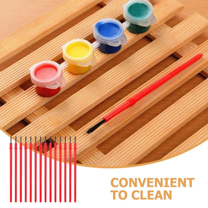 SKISUNO 100Pcs Multi-Needle Nylon Paint Brushes Set for Students, Fine Detail Work and Art Projects
