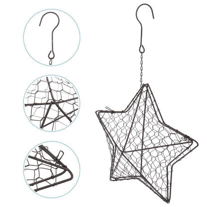 HOOWIFFY Iron Wire Wall Planter Hanging Basket Decorative Flower Pot Holder Space Saving for Indoor Outdoor Use 1 Pc