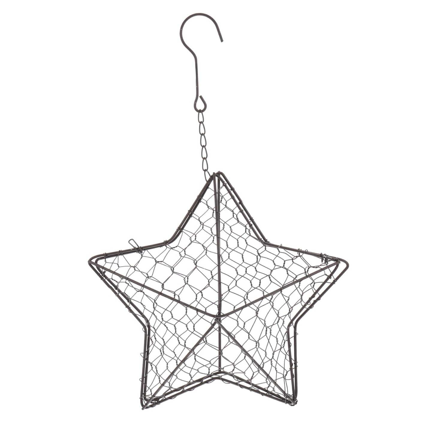 HOOWIFFY Iron Wire Wall Planter Hanging Basket Decorative Flower Pot Holder Space Saving for Indoor Outdoor Use 1 Pc
