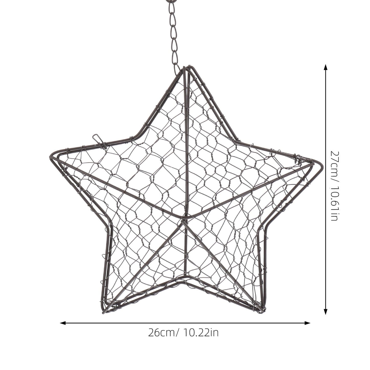 HOOWIFFY Iron Wire Wall Planter Hanging Basket Decorative Flower Pot Holder Space Saving for Indoor Outdoor Use 1 Pc