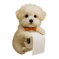Darzheoy Dogs Toilet Roll Holder Series, 3D Resin Cute Dog Towel Rack, Wall Mouted Toilets Paper Storage Dispenser for Home Bathroom Kitchen C