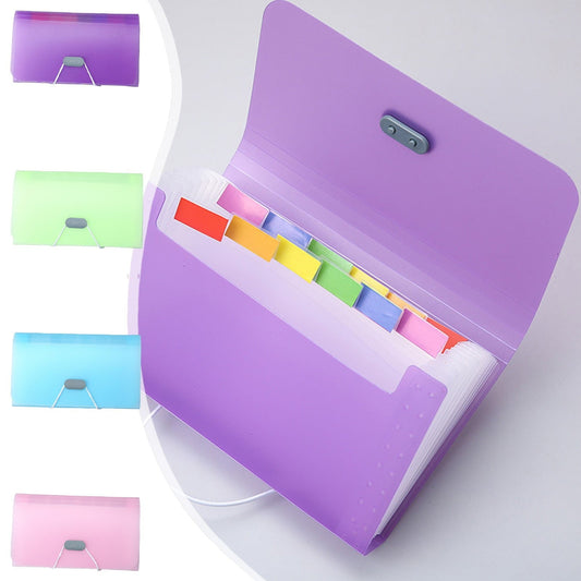 Kdkad A6 Mini Accordion File Organizer - 13 Pocket Portable Receipt Holder with Tabs for Bills, Tickets & Credit Cards (Solid Color)\u200b\u200b 7Ã4.2 in Green.
