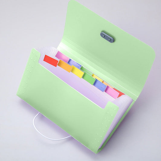 Kdkad A6 Mini Accordion File Organizer - 13 Pocket Portable Receipt Holder with Tabs for Bills, Tickets & Credit Cards (Solid Color)\u200b\u200b 7Ã4.2 in Pink.