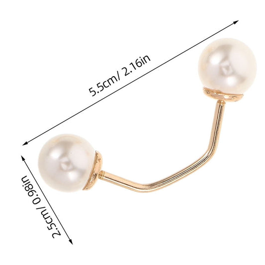 HOOWIFFY 5pcs No Sew Chest Brooch Set with Multi Artificial , Anti Exposure Decorative Pins for Women Shirts