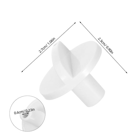 HOOWIFFY Appliance Temperature Knob Thermostat Control Knob Plastic White 1Pcs for Display Cabinet