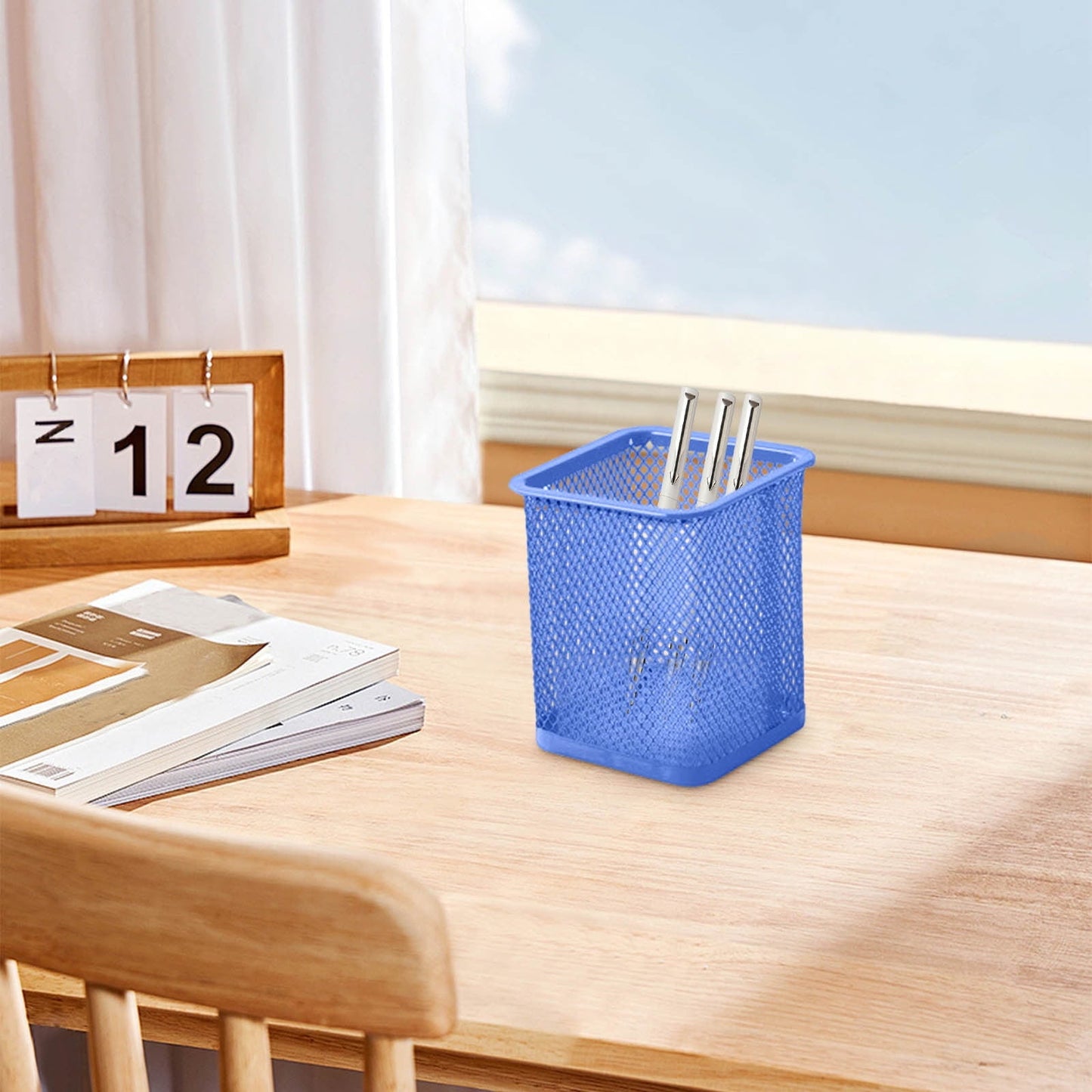 Darzheoy Pen Holder Mesh Pencil Holder Metal Pencil Holders Pen Organizer for Desk Office Pencil Holders, Back to Sch-ool Supplies E