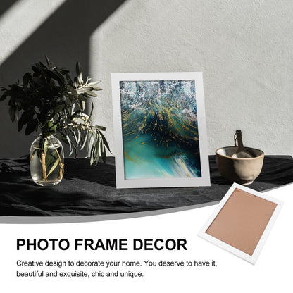 HOOWIFFY Decorative White Picture Frame for Home Use Elegant Design 8.5x11 Plastic Photo Display Frame
