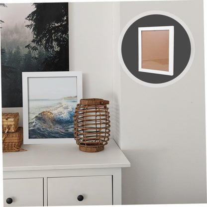 HOOWIFFY Decorative White Picture Frame for Home Use Elegant Design 8.5x11 Plastic Photo Display Frame