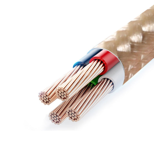 HOOWIFFY 3PCS USB Transfer Cables with Copper Wire Core, Assorted Colors, Fast Data and Charging