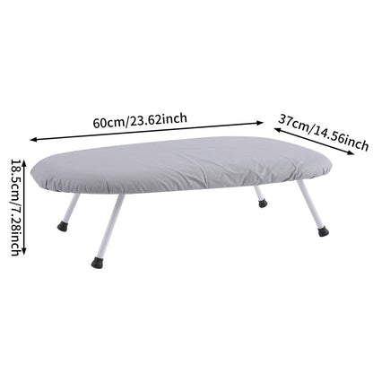 Kdkad Desktop Ironing Board, Small Folding Tabletop Iron Board with Heat-Resistant Cover, Portable for Dorm, Travel & Small Spaces, Mini Ironing Mat A