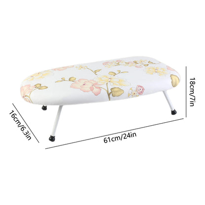 Kdkad Desktop Ironing Board, Small Folding Tabletop Iron Board with Heat-Resistant Cover, Portable for Dorm, Travel & Small Spaces, Mini Ironing Mat E