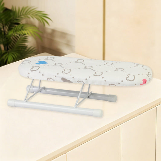 Kdkad Desktop Ironing Board, Small Folding Tabletop Iron Board with Heat-Resistant Cover, Portable for Dorm, Travel & Small Spaces, Mini Ironing Mat J