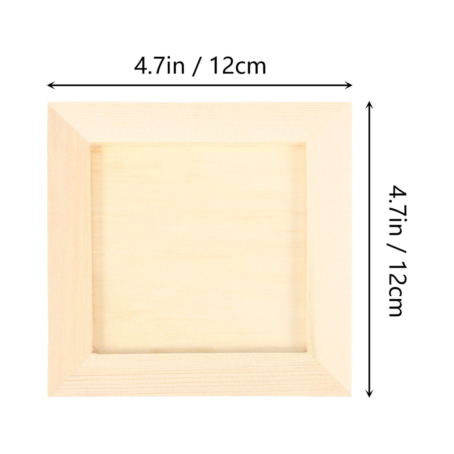 HOOWIFFY Plain Wooden Picture Frames for Crafting Khaki Plastic 6Pcs for Family Gift