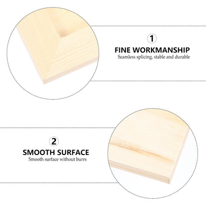 HOOWIFFY Plain Wooden Picture Frames for Crafting Khaki Plastic 6Pcs for Family Gift