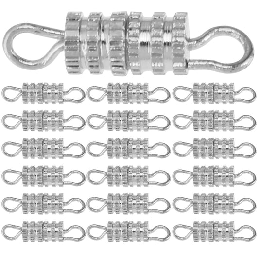 HOOWIFFY 50Pcs Jewelry Connector Clasp with Safety Screw Lock for Bracelets