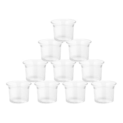 WHAMVOX Clear Glass Votive Candle Holders for Romantic Atmosphere Suitable for Home Decor Party Wedding 10 Pieces