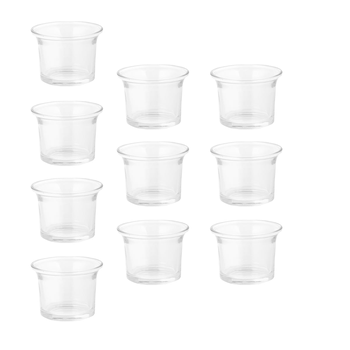 WHAMVOX Clear Glass Votive Candle Holders for Romantic Atmosphere Suitable for Home Decor Party Wedding 10 Pieces