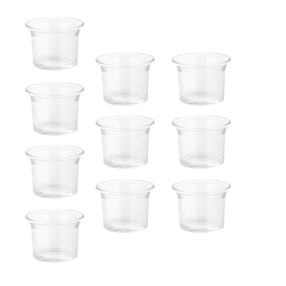WHAMVOX Clear Glass Votive Candle Holders for Romantic Atmosphere Suitable for Home Decor Party Wedding 10 Pieces