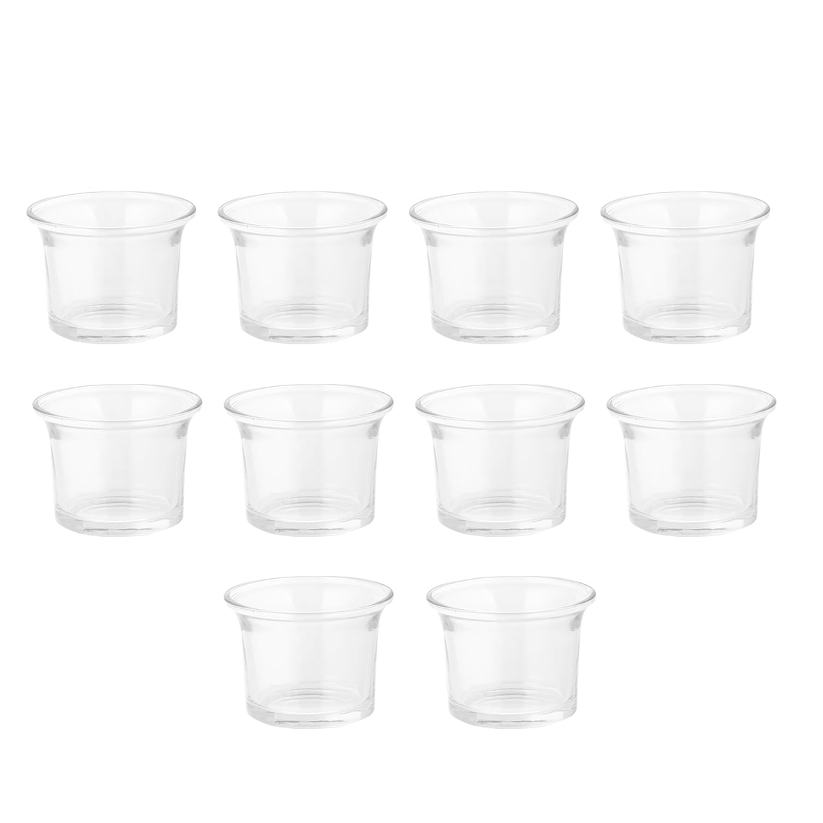 WHAMVOX Clear Glass Votive Candle Holders for Romantic Atmosphere Suitable for Home Decor Party Wedding 10 Pieces