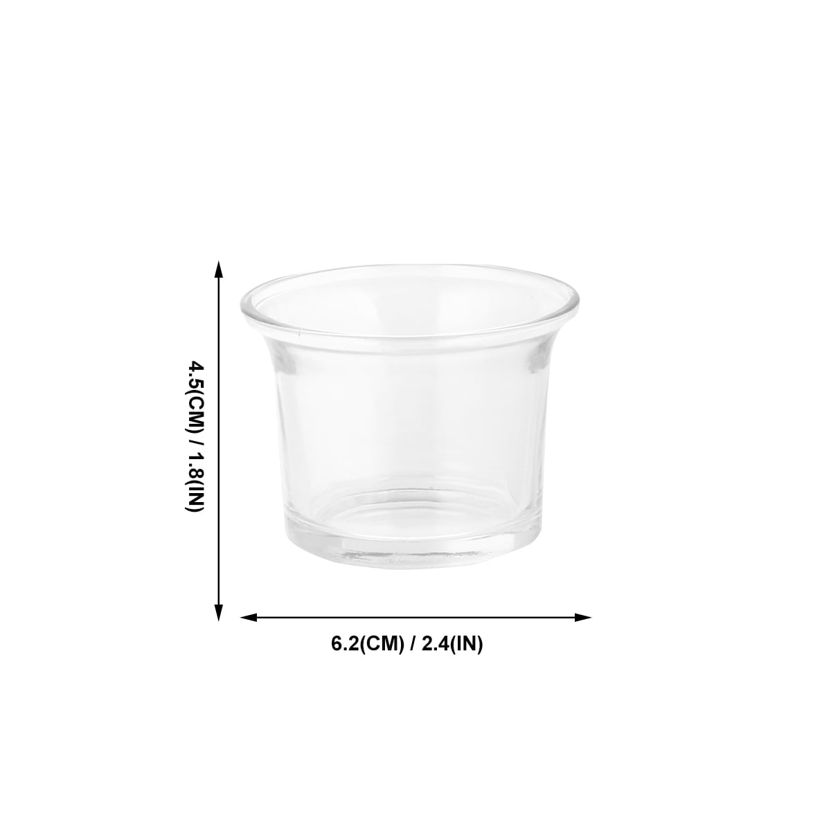 WHAMVOX Clear Glass Votive Candle Holders for Romantic Atmosphere Suitable for Home Decor Party Wedding 10 Pieces