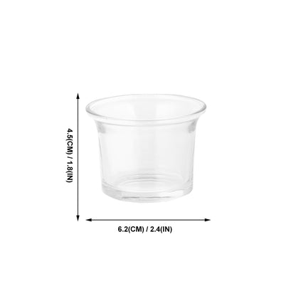 WHAMVOX Clear Glass Votive Candle Holders for Romantic Atmosphere Suitable for Home Decor Party Wedding 10 Pieces
