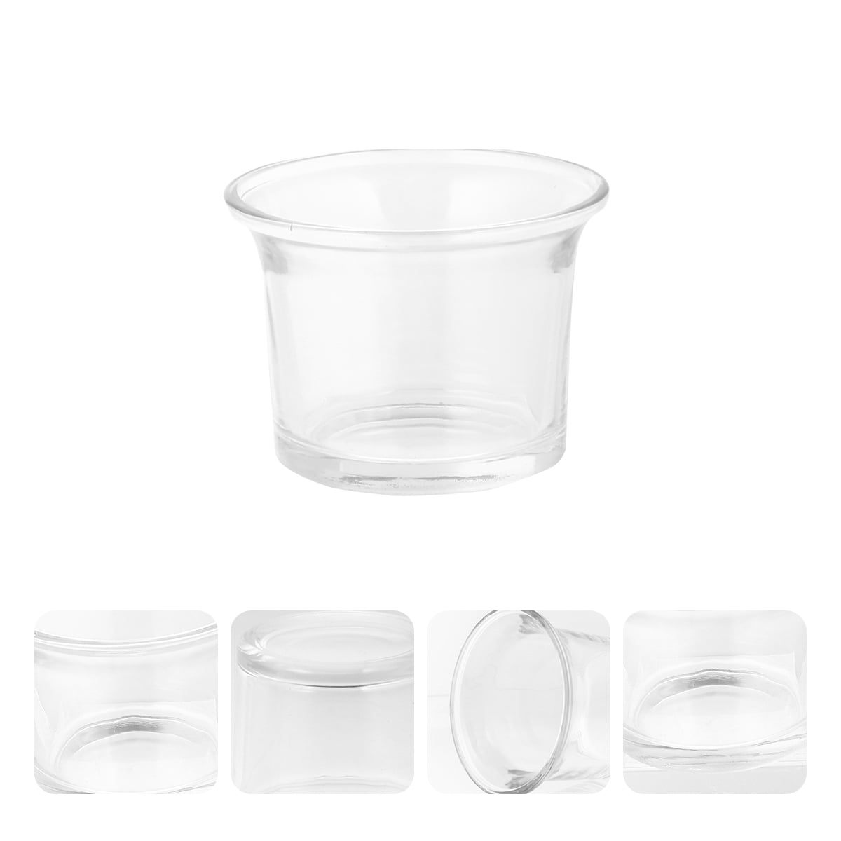 WHAMVOX Clear Glass Votive Candle Holders for Romantic Atmosphere Suitable for Home Decor Party Wedding 10 Pieces
