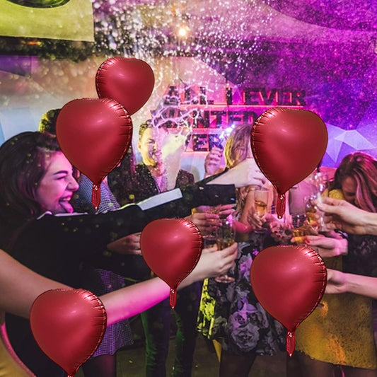 Lksixu 10pcs Heart Foil Balloons - 18inch Heart Shape Mylar Balloons For Romantic Love Valentine Is Day Wedding Birthay Party Decorations Valentines Day Decor 17.32" Multi-color