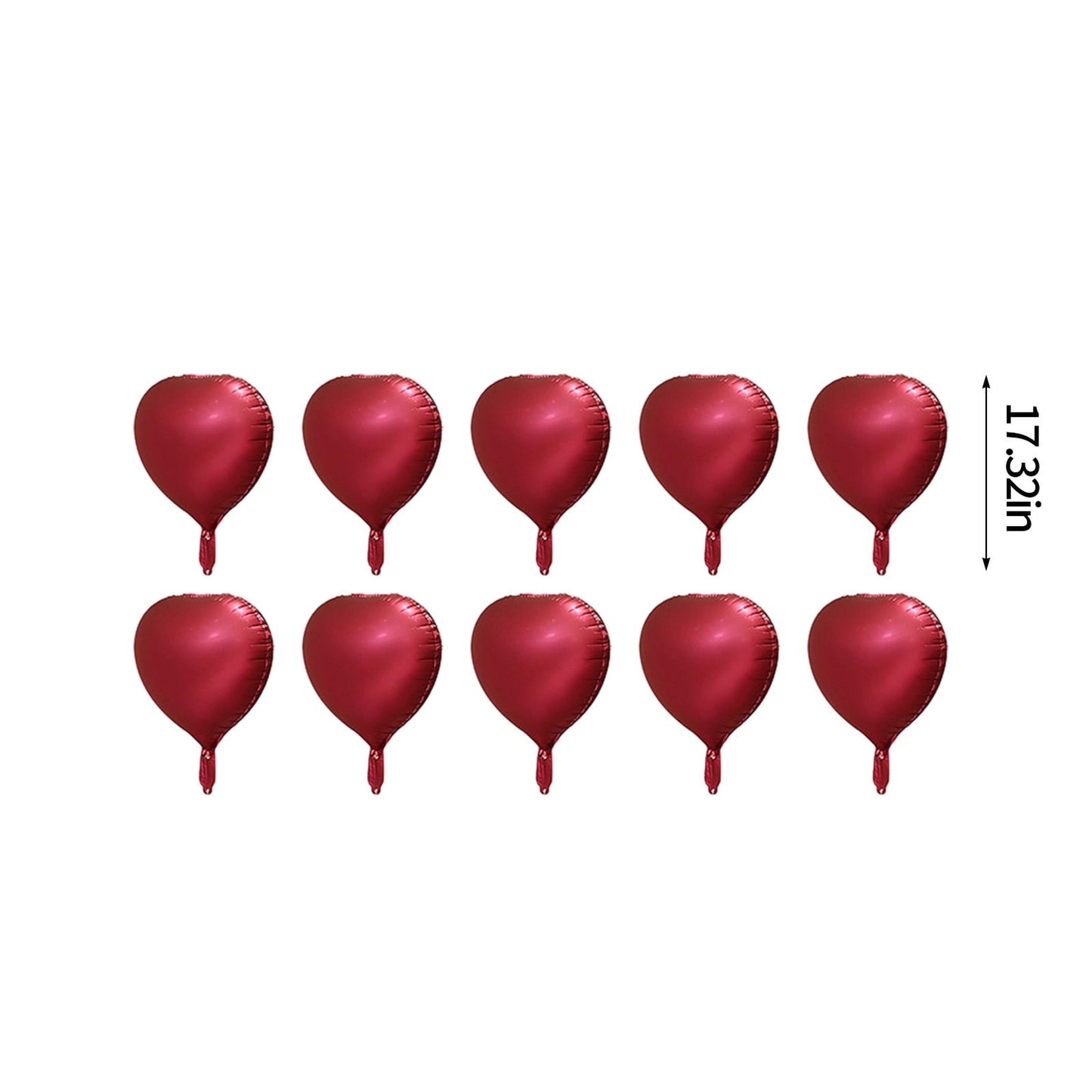 Lksixu 10pcs Heart Foil Balloons - 18inch Heart Shape Mylar Balloons For Romantic Love Valentine Is Day Wedding Birthay Party Decorations Valentines Day Decor 17.32" Silver