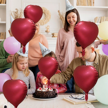 Lksixu 10pcs Heart Foil Balloons - 18inch Heart Shape Mylar Balloons For Romantic Love Valentine Is Day Wedding Birthay Party Decorations Valentines Day Decor 17.32" Silver