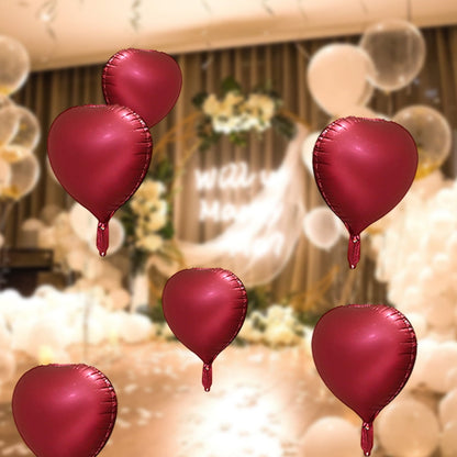 Lksixu 10pcs Heart Foil Balloons - 18inch Heart Shape Mylar Balloons For Romantic Love Valentine Is Day Wedding Birthay Party Decorations Valentines Day Decor 17.32" Silver