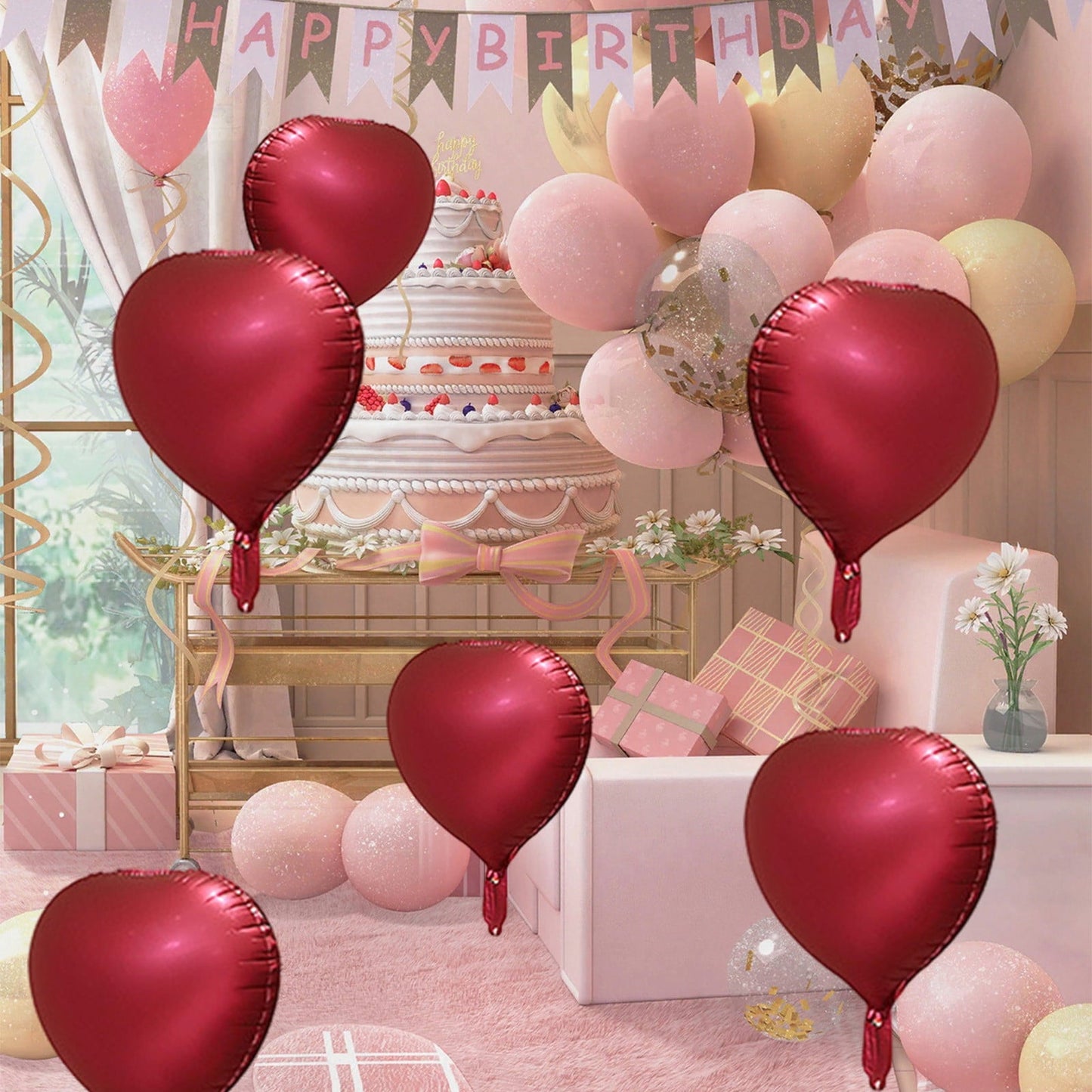 Lksixu 10pcs Heart Foil Balloons - 18inch Heart Shape Mylar Balloons For Romantic Love Valentine Is Day Wedding Birthay Party Decorations Valentines Day Decor 17.32" Silver