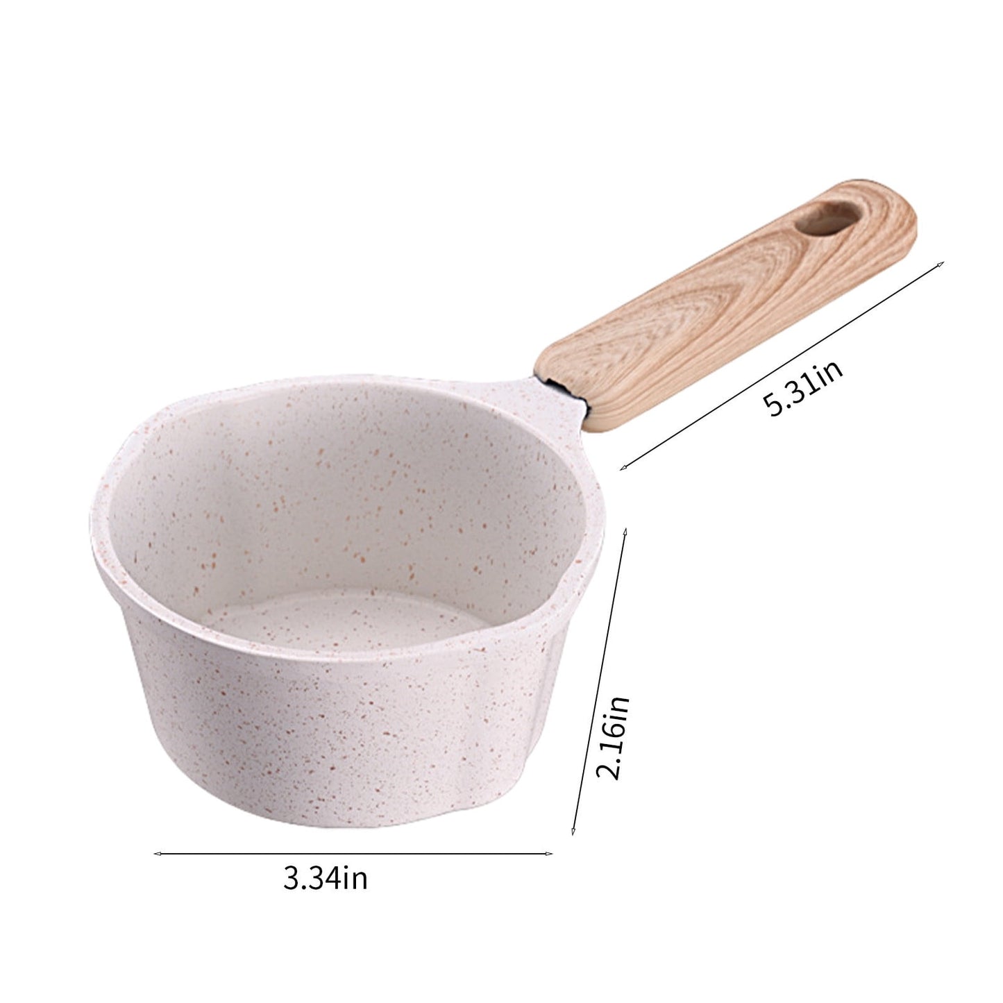 Chmadoxn Kitchen Supplies Saucepan Nonstick Pan Small Soup Pots for Cooking, Milk Pot Compatible for All Stoves, Milk Pan with Removeable Handle, Oven& Dishwasher Safe 3.34×2.16 in Black