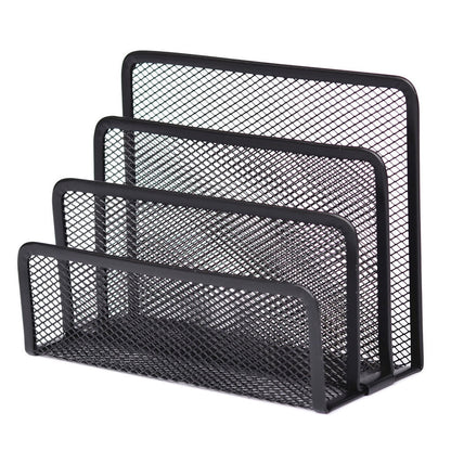 Darzheoy Mesh Desktop File Sorter Organizer, 5 Upright Section Bookshelf Organizer, Enduring File Sorter for Desk Home Office Classroom