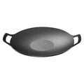 Chmadoxn Diameter 10.9 inch Universal Cast Iron Grill Pan, Large Round Cast Iron Pan with Two Handles, Multifunctional Frying Pan 14.8" D