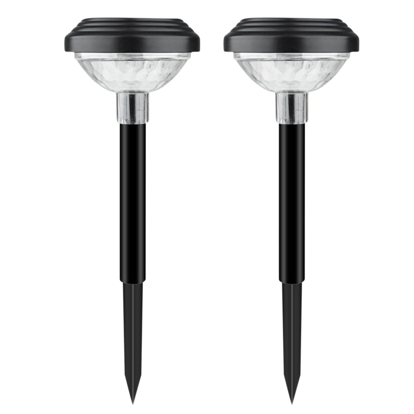 Darzheoy Solar Outdoor Lights, Solar Pathway Lights Outdoor, Solar Powered Garden Yard Lights for Walkway Sidewalk Driveway, Maintain 10 Hours of Lighting (2 Pack) 2 Pack Black