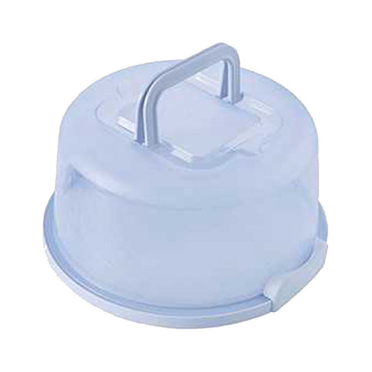 Lksixu Cake Box Round Cake Stand with Lid and Foldable Handle 10 Inch Portable Cake Container Cake Ornaments, Suitable for Storage Birthday Cakes Cupcakes Nuts Fruits 10.14Ã8.58Ã4.88in Pink.