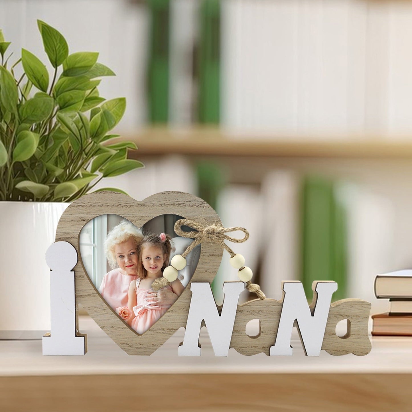 Chmadoxn Mr & Mrs Love Picture Frame for Wedding,Wooden Heart Shape Wedding Decor for Reception, Ceremony and Anniversary Party Valentine'S Day Valentines Day Gifts As Show B