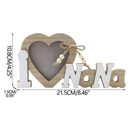 Chmadoxn Mr & Mrs Love Picture Frame for Wedding,Wooden Heart Shape Wedding Decor for Reception, Ceremony and Anniversary Party Valentine'S Day Valentines Day Gifts As Show B