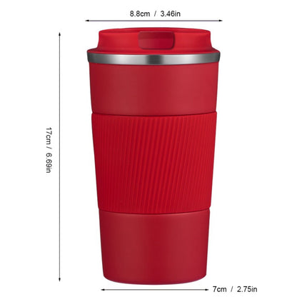 Chmadoxn Car Coffee Cup 510ml Travel Mug Stainless Steel Thermal Insulated Coffee Cup - Vacuum Insulation Water Bottle for Hot and Cold Water Coffee and Tea Black Mug Cafeteria Coffee Cup with Lid 3.46×6.69 in Blue